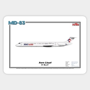 McDonnell Douglas MD-83 - Aero Lloyd (Art Print) Sticker